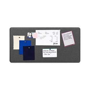 Large Fabric Pinboard Dark Grey